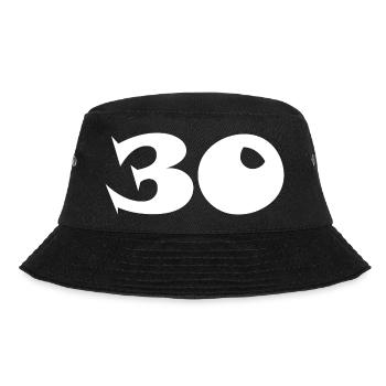 30 - Bucket Hat - Schwarz - Vorne