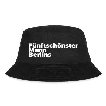 Fünftschönster Mann Berlins - Bucket Hat - Schwarz - Vorne - Lela (165cm)