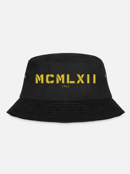 Römische Zahl Geburtsjahr Made in 1962 - Bucket Hat - Schwarz