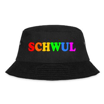 Schwul - Bucket Hat - Schwarz - Vorne - Lela (165cm)