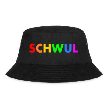 Schwul - Bucket Hat - Schwarz - Vorne - Lela (165cm)