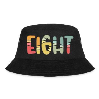 Eight - 8 Years Old Birthday, 8 Year Anniversary - Bucket Hat - black - Front - Lela (165cm)