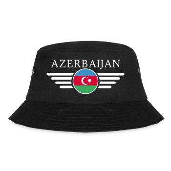 Aserbaidschan T-Shirt: Eleganz, Kultur, Tradition - Bucket Hat - Schwarz - Vorne - Lela (165cm)