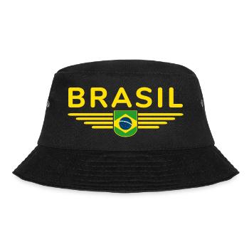 Ich liebe Brasilien Outfit T-Shirt Design Geschenk - Bucket Hat - Schwarz - Vorne - Lela (165cm)