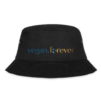 Vegan forever blue gold flower - Bucket Hat - black - Front - Lela (165cm)