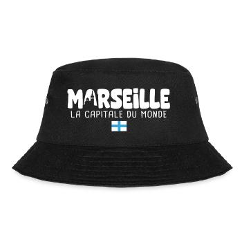 Marseille capitale du monde fier être marseillais - Bob - noir - Devant - Lela (165cm)