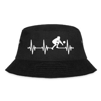 Volleyball heartbeat sport beach volleyball - Bucket Hat - black - Front - Lela (165cm)