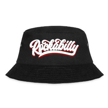 Rockabilly Font Text - Bucket Hat - black - Front - Lela (165cm)