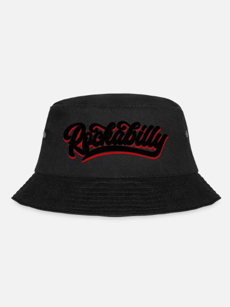 Rockabilly Schrift Text - Bucket Hat - Schwarz