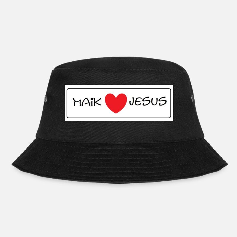 Maik liebt Jesus - Bucket Hat - Schwarz