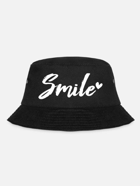 Smile - Bucket Hat - Schwarz