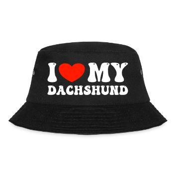 I Love My Dachshund - Bucket Hat - Schwarz - Vorne - Lela (165cm)
