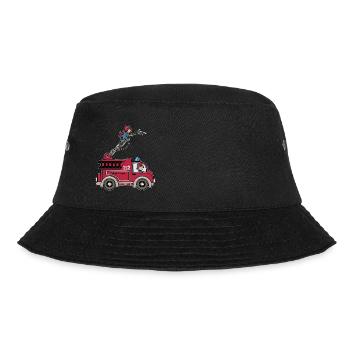 Tatütata Feuerwehr - Bucket Hat - Schwarz - Vorne - Lela (165cm)