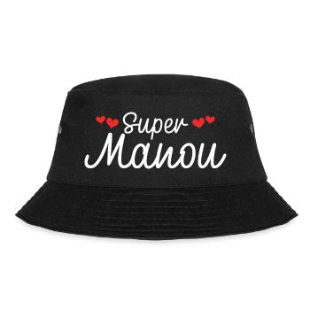 Maman Surnom Super Manou - Bob - noir - Devant - Lela (165cm)