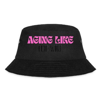 Aging like fine wine - Bucket Hat - Schwarz - Vorne - Lela (165cm)