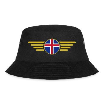 I Love Iceland Elegance Style Design T-Shirt - Bucket Hat - black - Front - Lela (165cm)