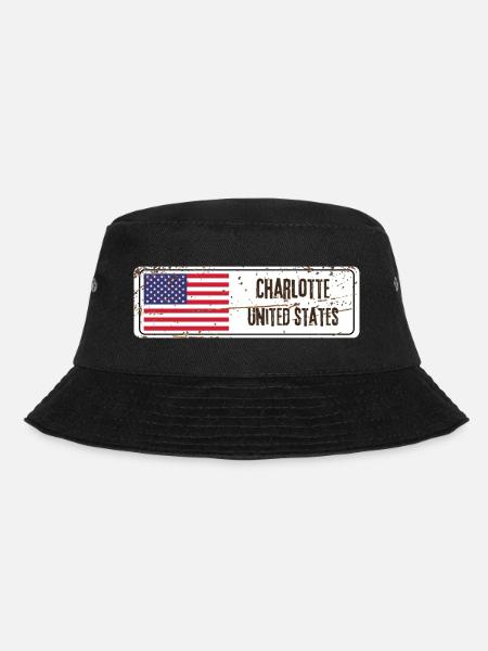 Charlotte Flagge der Vereinigten Staaten - Bucket Hat - Schwarz