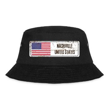 Nashville Flagge der Vereinigten Staaten - Bucket Hat - Schwarz - Vorne - Lela (165cm)