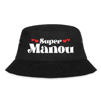 Maman Surnom Super Manou - Bob - noir - Devant - Lela (165cm)