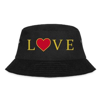 LOVE design with heart - Bucket Hat - black - Front - Lela (165cm)