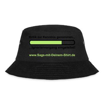Ignoriervorgang - Promotion - Bucket Hat - Schwarz - Vorne - Lela (165cm)