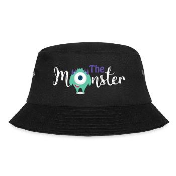 Eltern - Kind - Partnerlook - Monster Kind - Bucket Hat - Schwarz - Vorne - Lela (165cm)
