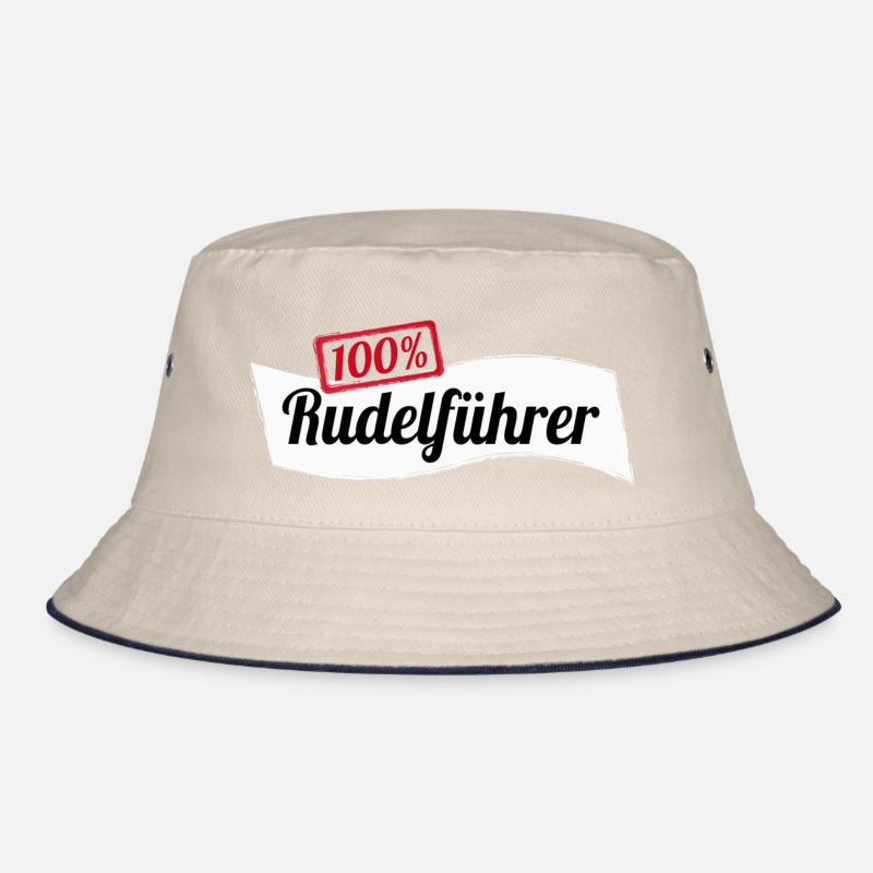 100% Rudelführer Hund Wolf Geschenkidee Bucket Hat