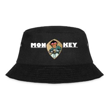 Monkey monkey with sunglasses on scooter - Bucket Hat - black - Front - Lela (165cm)