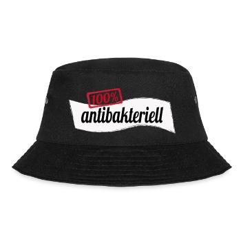 100% antibakteriell gegen Krankheit Geschenk - Bucket Hat - Schwarz - Vorne - Lela (165cm)
