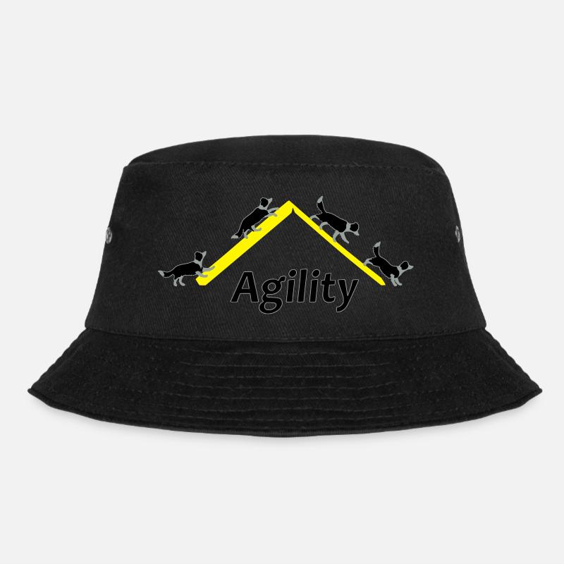 Agility 4x Border Collie - Bucket Hat - black