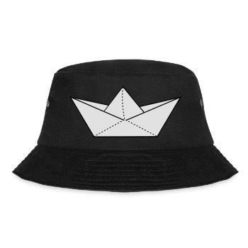 papier origami boat - Bucket Hat - black - Front - Lela (165cm)