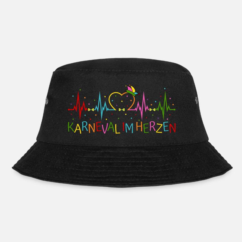 Karneval im Herzen - Bucket Hat - Schwarz