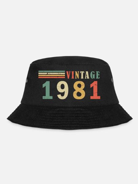 vintage 1981 - Bucket Hat - Schwarz