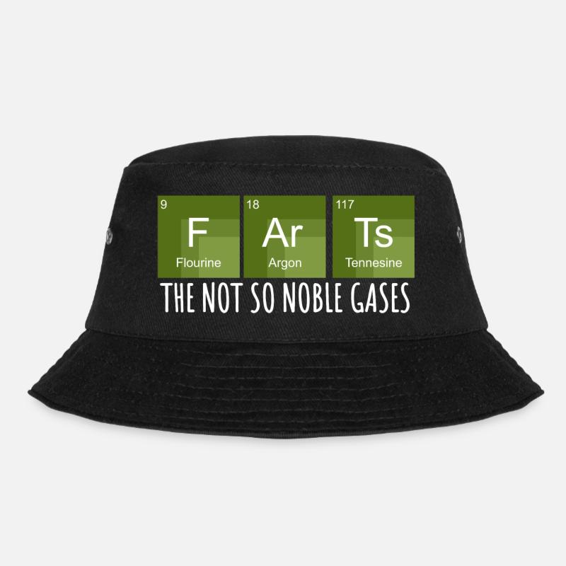 Funny Science Gases - Periodic Table - Bucket Hat - black