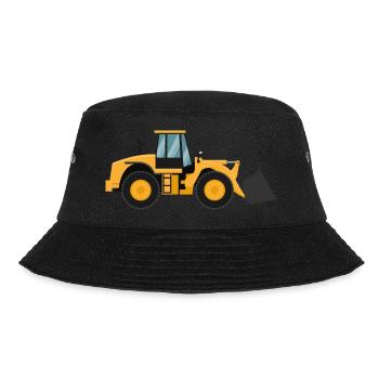 Loading Machine Silhouette Gift Wheel Loader Driver - Bucket Hat - black - Front - Lela (165cm)