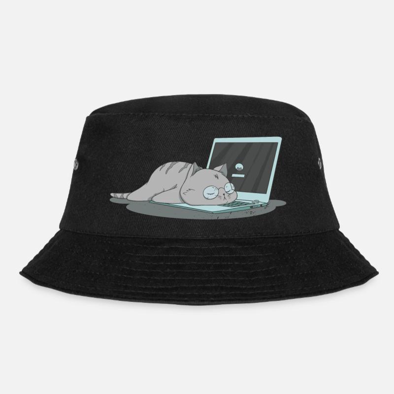 Sleeping cat home office - Bob - noir