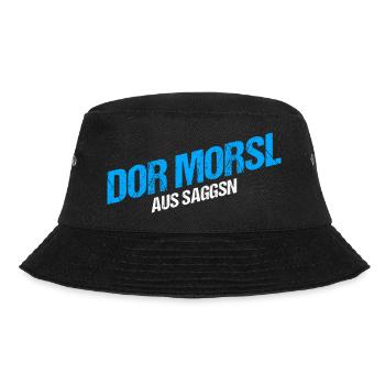 Der Marcel aus Sachsen - Bucket Hat - Schwarz - Vorne - Lela (165cm)