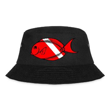 Doctor Fish two by Scuba.Style - Bucket Hat - black - Front - Lela (165cm)