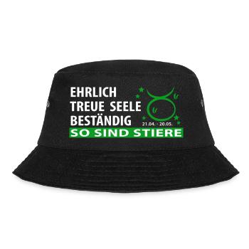 Sternzeichen Stier - Eigenschaften - Bucket Hat - Schwarz - Vorne - Lela (165cm)
