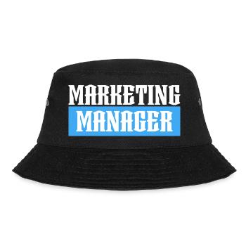 Marketing Manager tshirt bleu noir - Bob - noir - Devant - Lela (165cm)