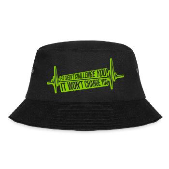 Workout Fitness Motivation Zitat - Bucket Hat - Schwarz - Vorne - Lela (165cm)