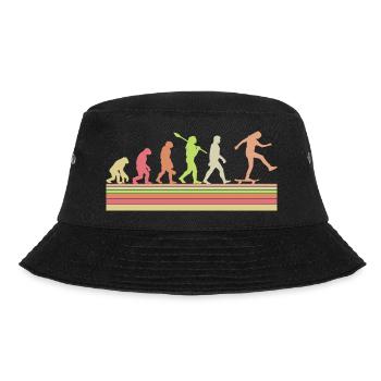 Evolution Skateboarding Skate Retro Streetwear - Bucket Hat - Schwarz - Vorne - Lela (165cm)