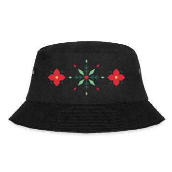 Christmas pattern, ideal for the holidays - Bucket Hat - black - Front - Lela (165cm)
