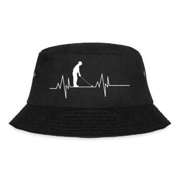 Golf Papa Herzschlag - Bucket Hat - Schwarz - Vorne - Lela (165cm)