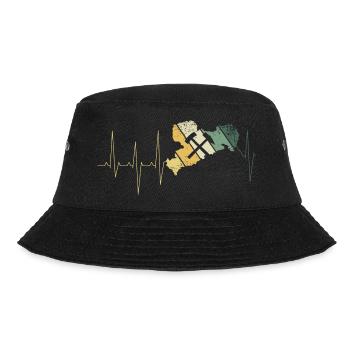 Erzgebirge Puls Wandern Liebe Heimat - Bucket Hat - Schwarz - Vorne - Lela (165cm)