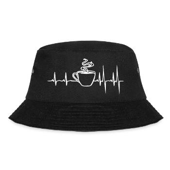 Heartbeat ECG Coffee Pulse Café Caféine Cadeau - Bob - noir - Devant - Lela (165cm)