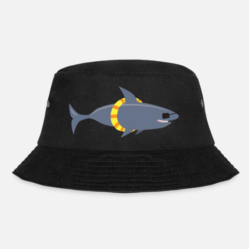 Lustiger Hai - Bucket Hat - Schwarz