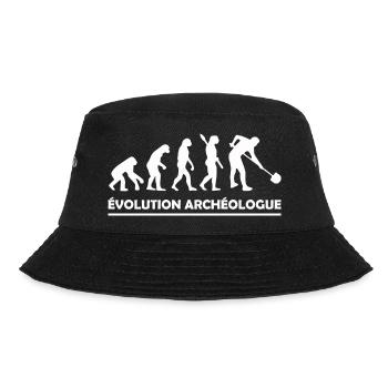 évolution archéologue / cadeau humour archéologue - Bob - noir - Devant - Lela (165cm)