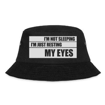 im not sleeping Zitat - Bucket Hat - Schwarz - Vorne - Lela (165cm)