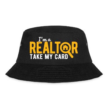 Immobilien-Händler Für Immobilien-Makler - Bucket Hat - Schwarz - Vorne - Lela (165cm)